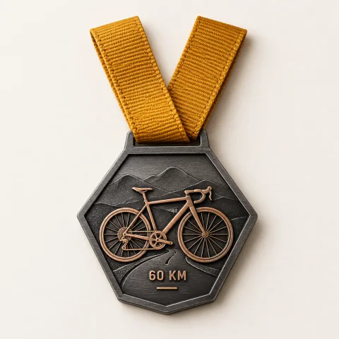 Medalha de exemplo: Ciclismo · 60 km