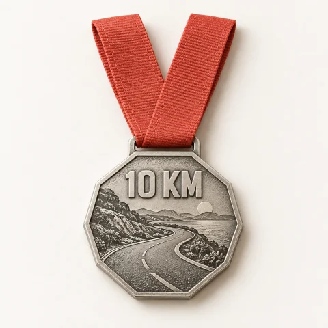Medalha de exemplo: Corrida · 10 km