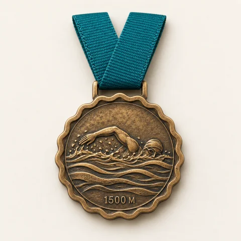 Medalha de exemplo: Natação · 1.500 m